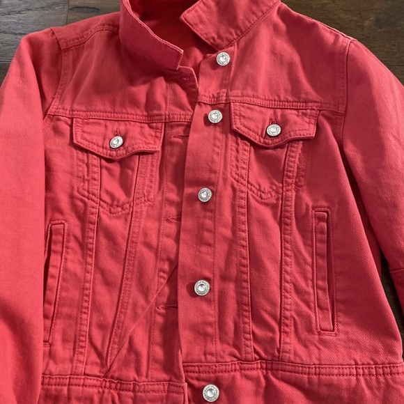 Free People- Rumors strawberry spritz denim jacket-XS-EUC - Picture 10 of 13